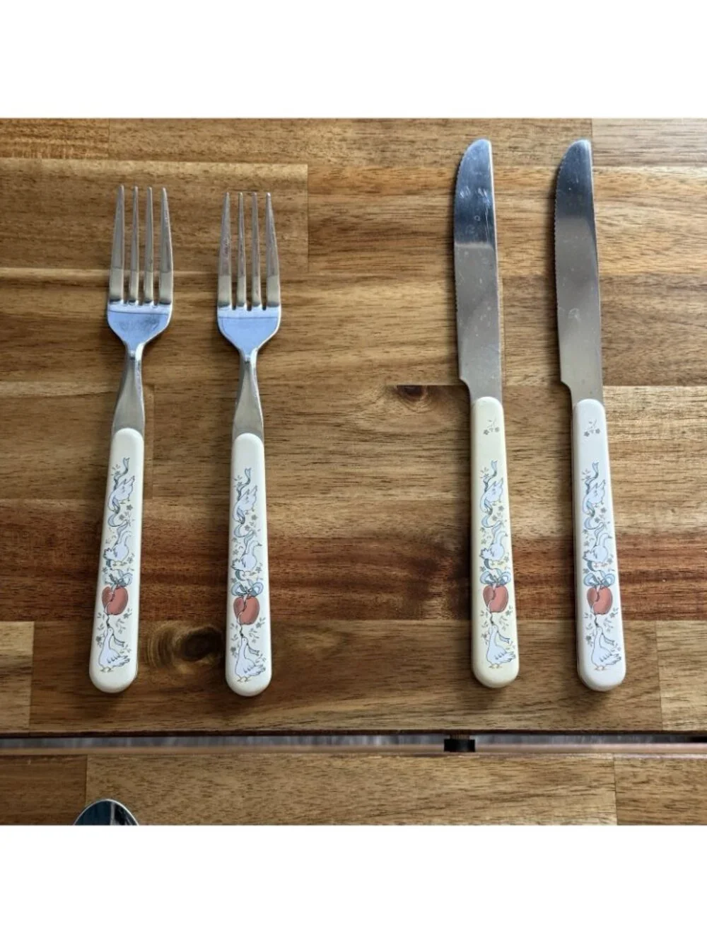 Marmalade Goose Fruit Country Flatware Silverware 9‎ Pieces Mixed Japan Cottage